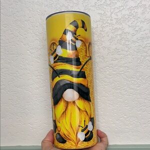 Yellow Bee Sunflower Gnome Tumbler